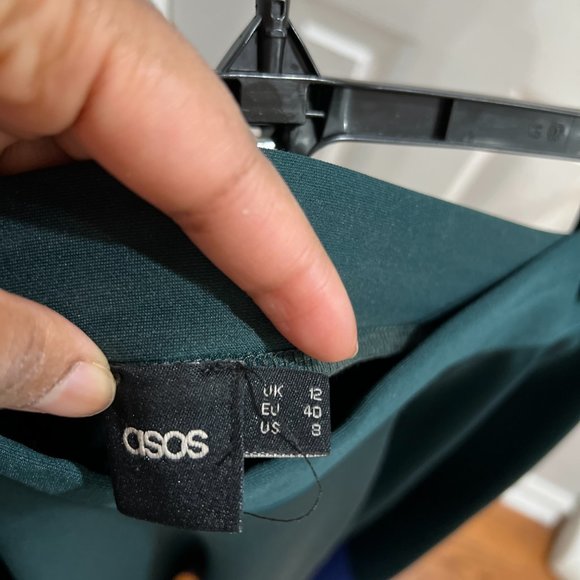 ASOS | Asos Full Midi Skirt in Scuba With Pockets Colorblock - Picture 5 of 5